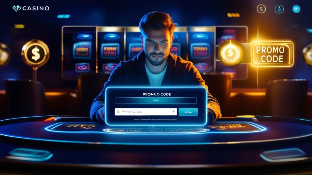 Gracz sprawdza kod promocyjny w formularzu rejestracji kasyna